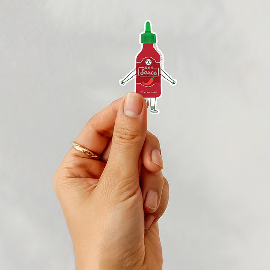 Spicy Sam Hot Sauce Sticker, 3 in.
