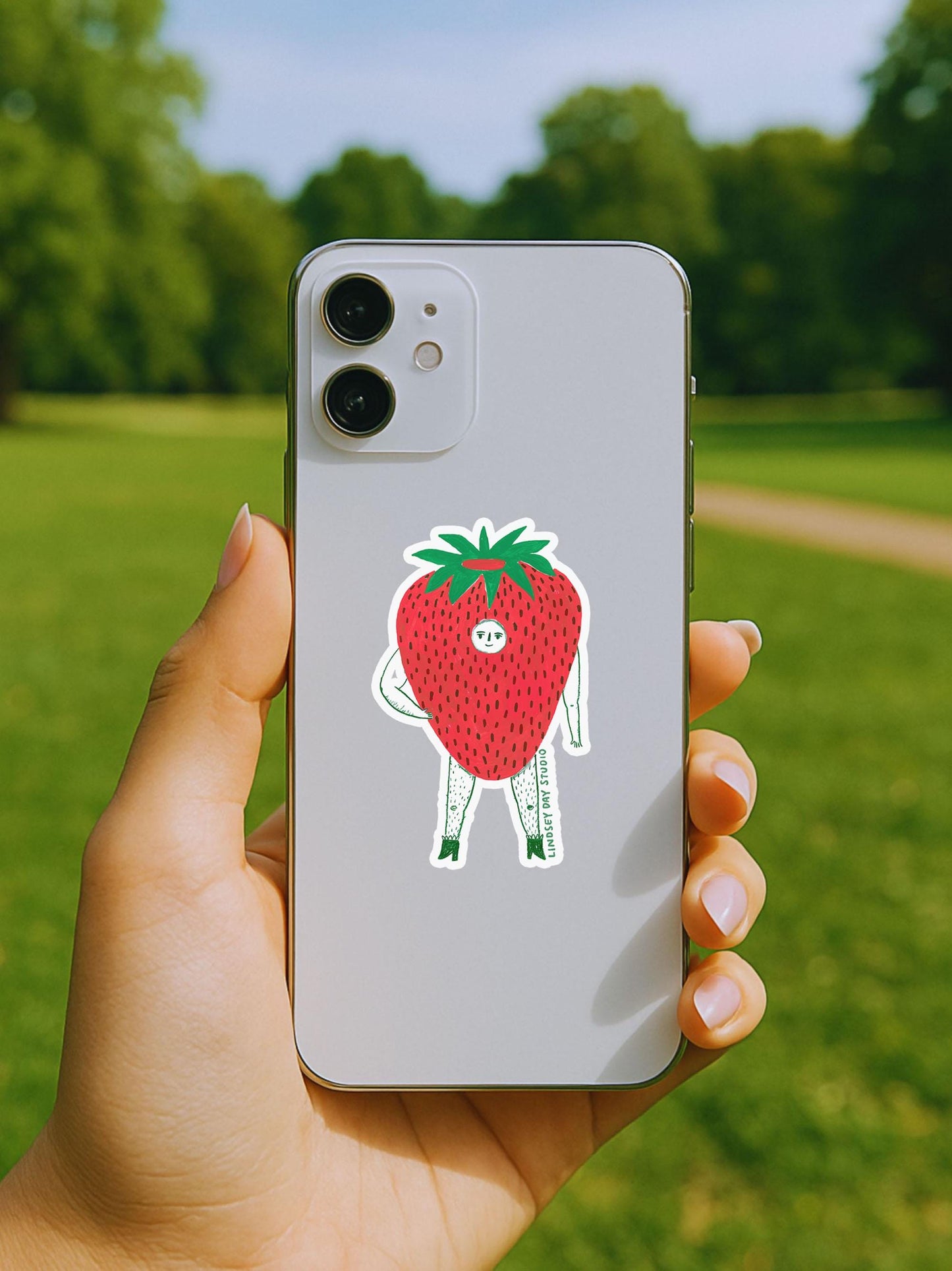 Mr. Strawberry Sticker, 3 in.