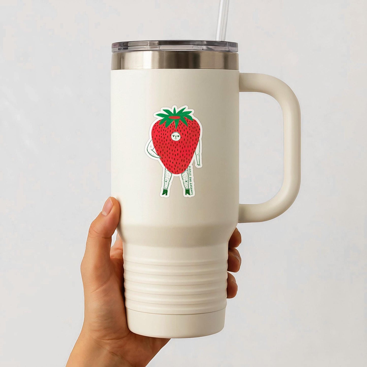 Mr. Strawberry Sticker, 3 in.