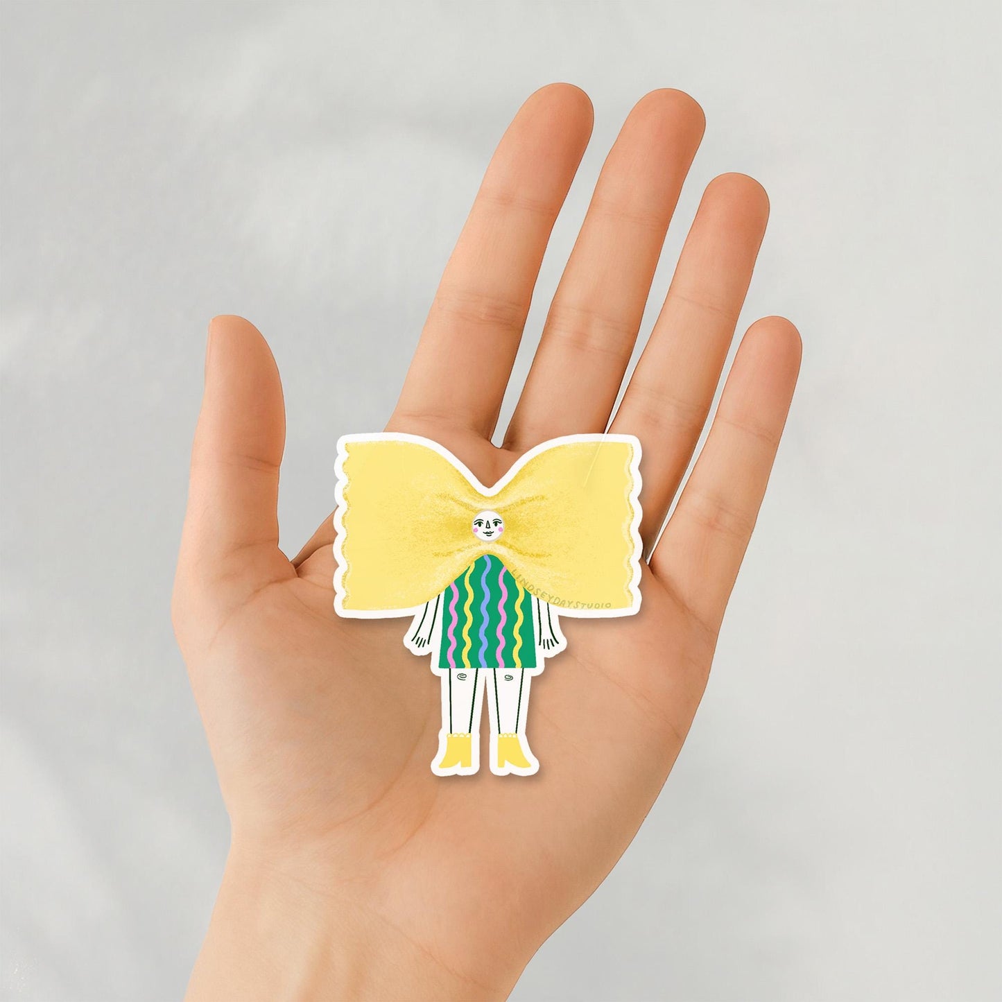 Penny Pasta Sticker, 3 in.