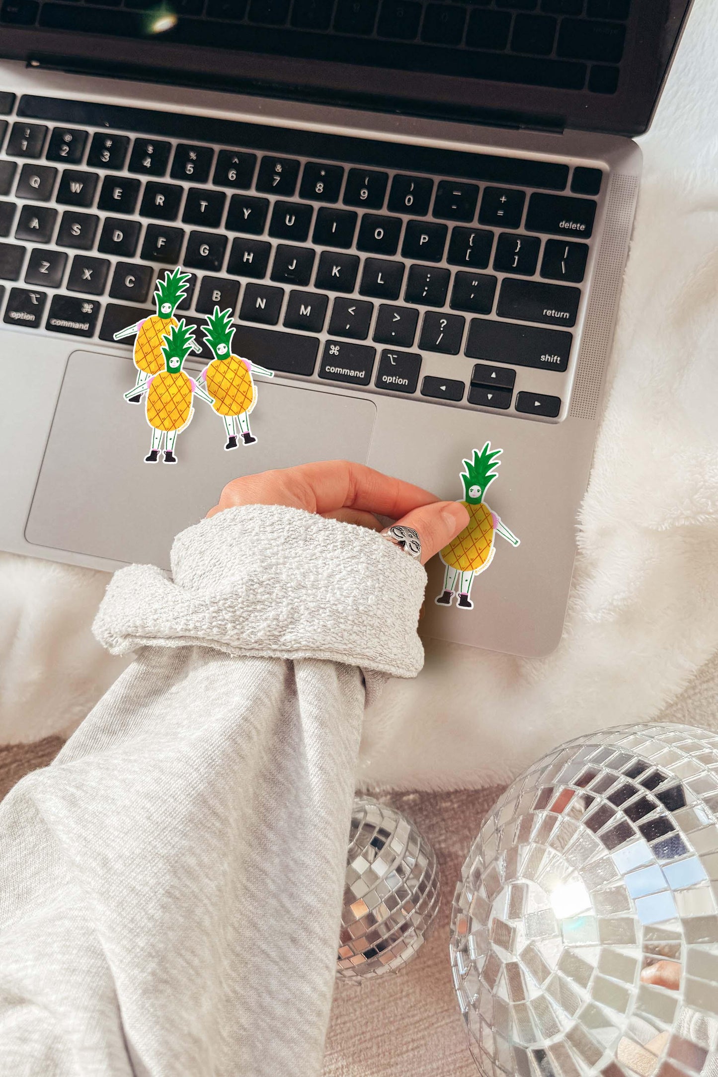 Pamela Pineapple Sticker, 3 in.