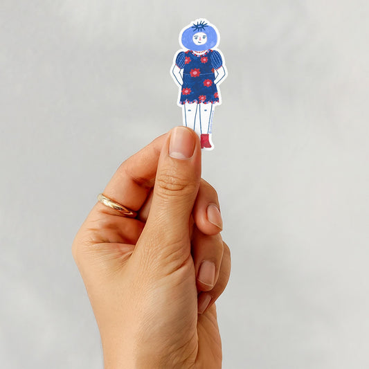 Bobby Blueberry Sticker, 3 in.