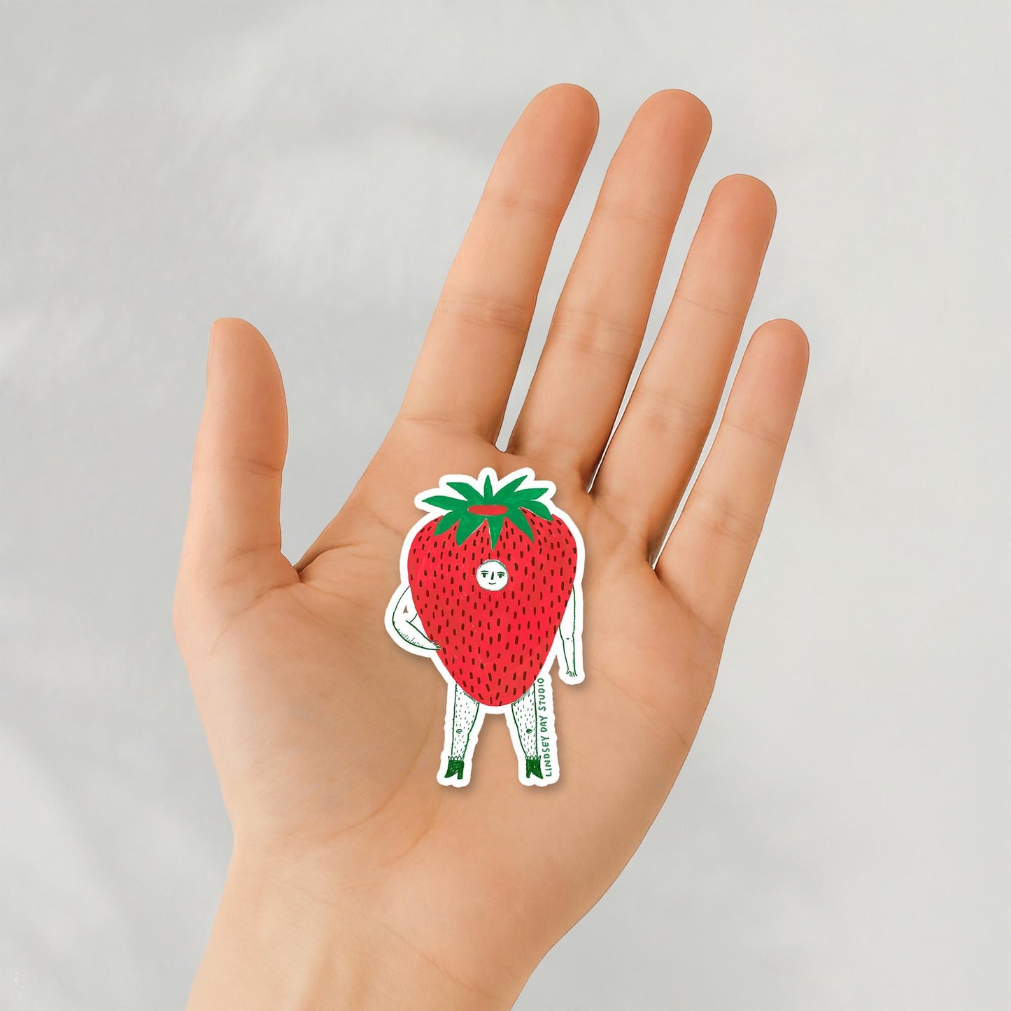 Mr. Strawberry Sticker, 3 in.