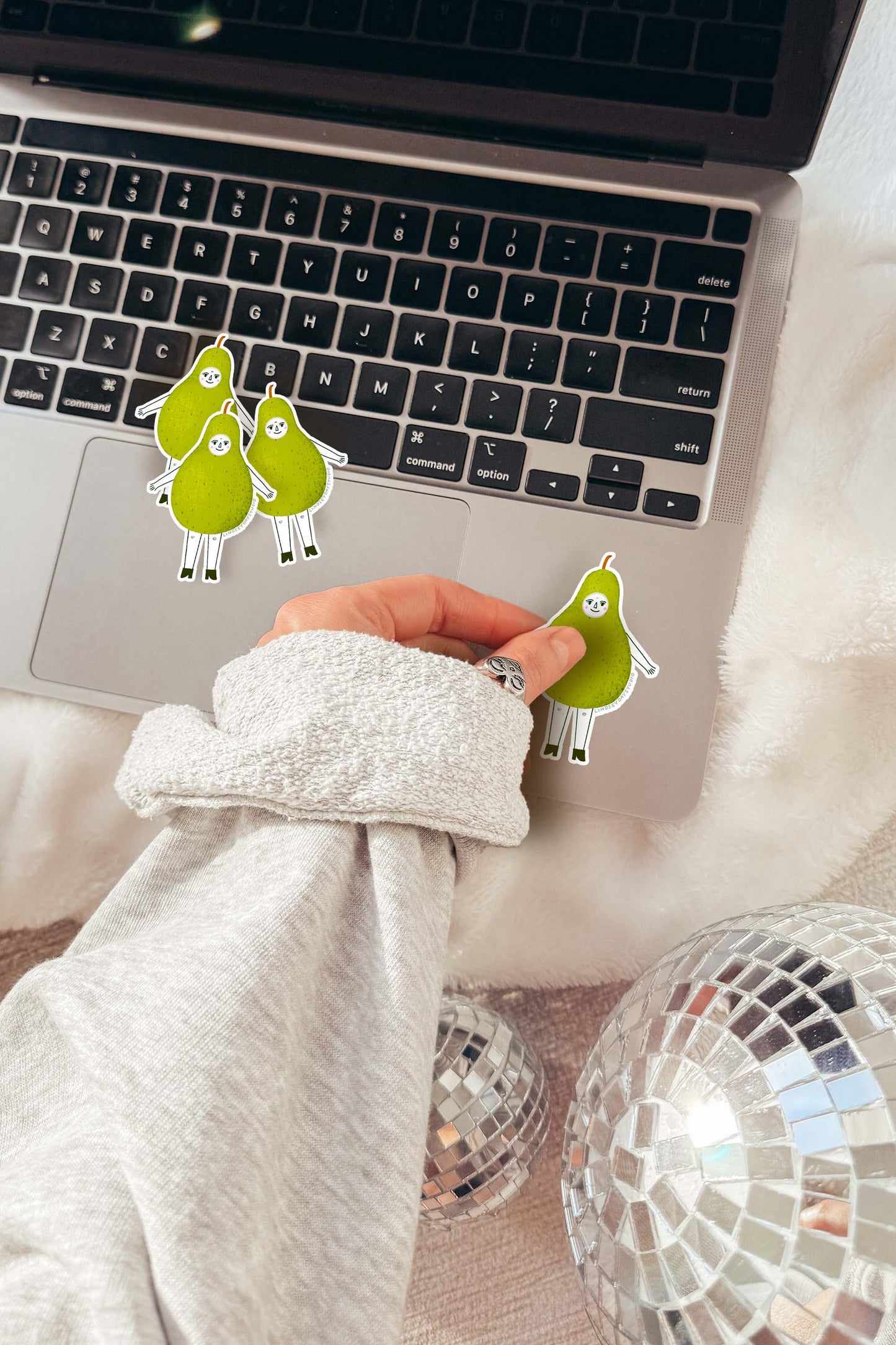 Paige the Pear Sticker, 3 in.