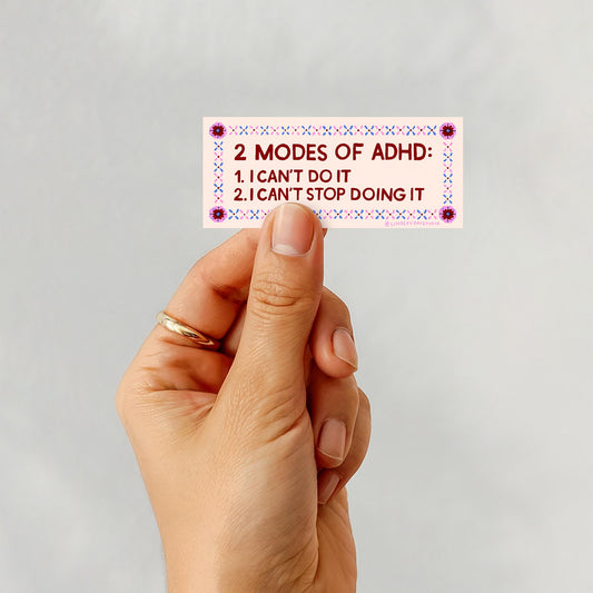 2 Modes of ADHD Sticker, 3 in.