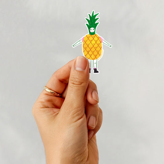 Pamela Pineapple Sticker, 3 in.