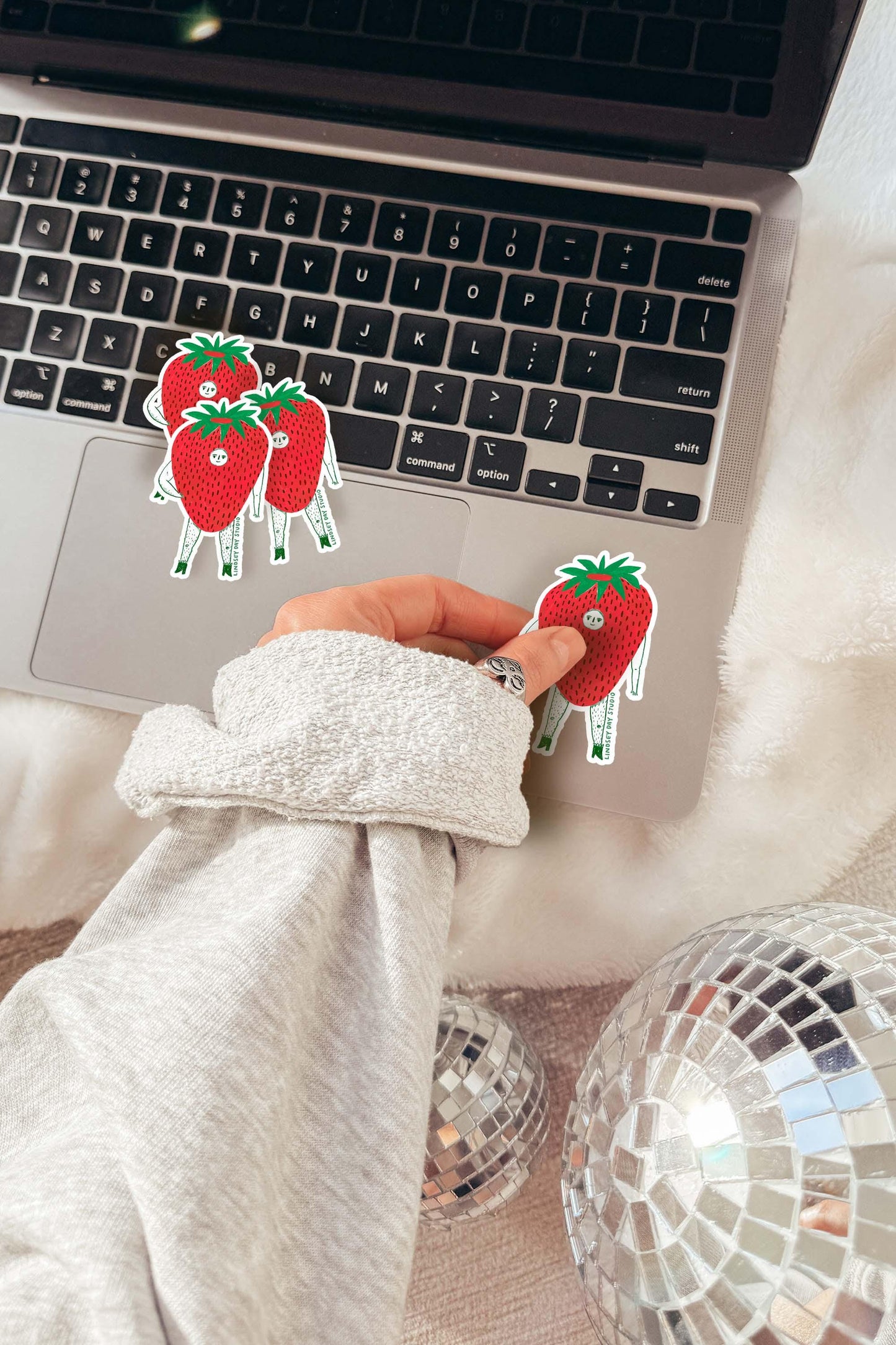 Mr. Strawberry Sticker, 3 in.