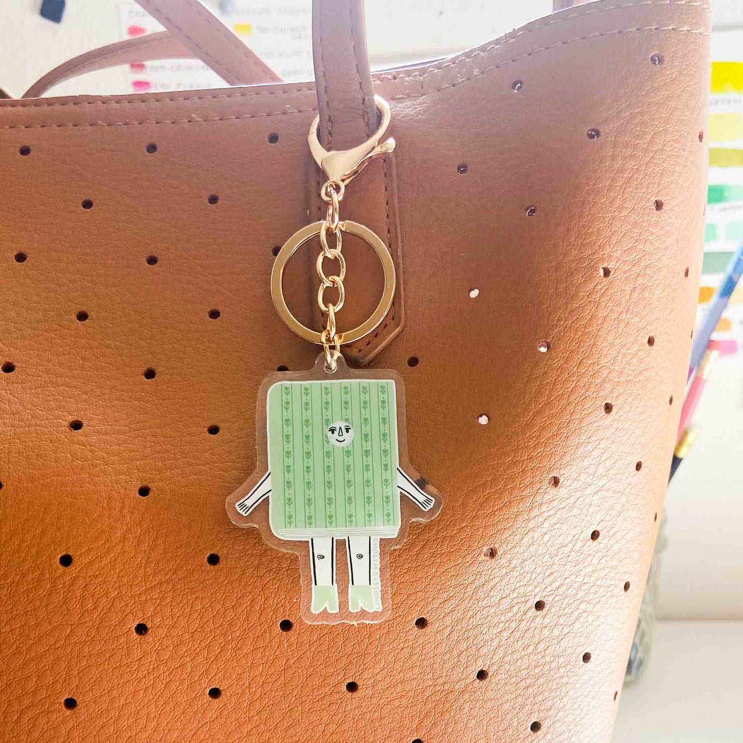 Sage Book Friend Keychain