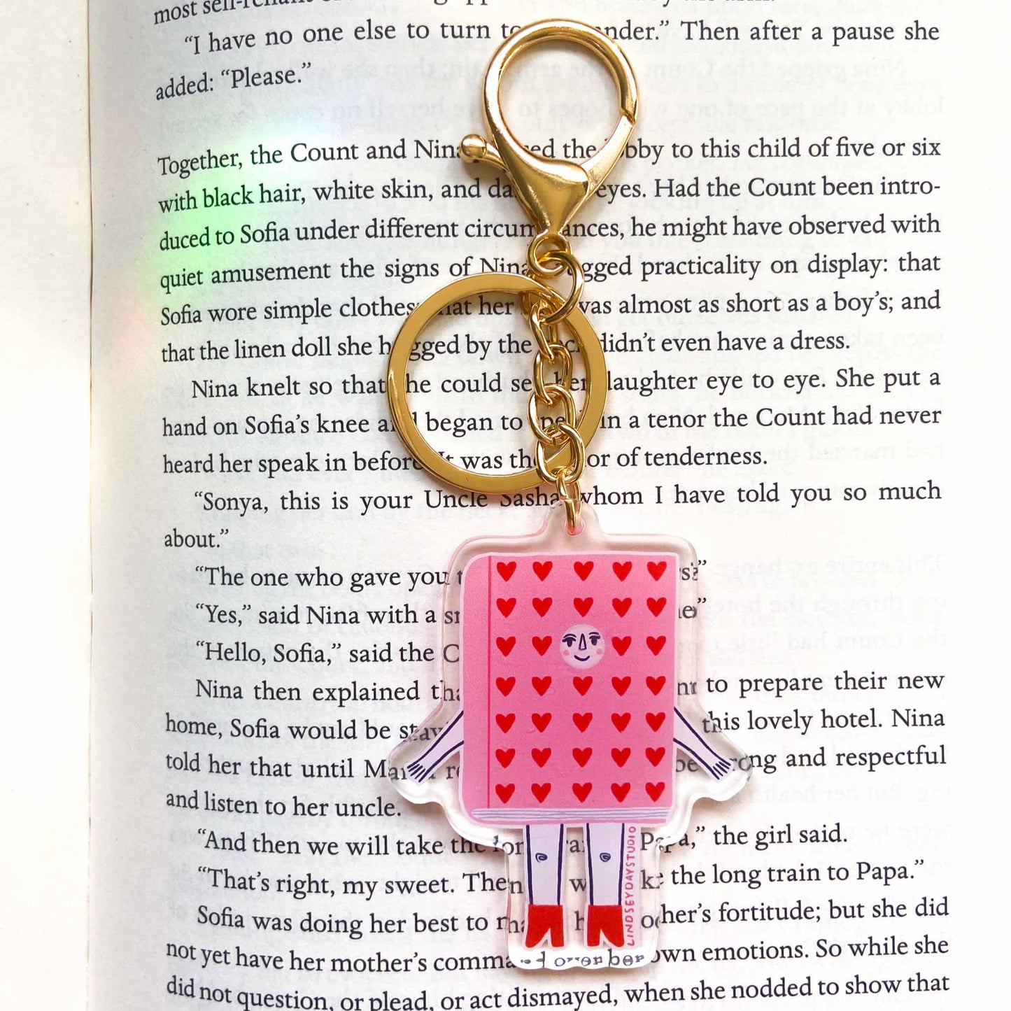 Romance Book Friend Keychain