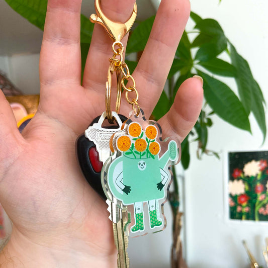 Gardening Friend Keychain
