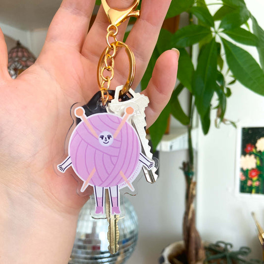 Knitting Friend Keychain