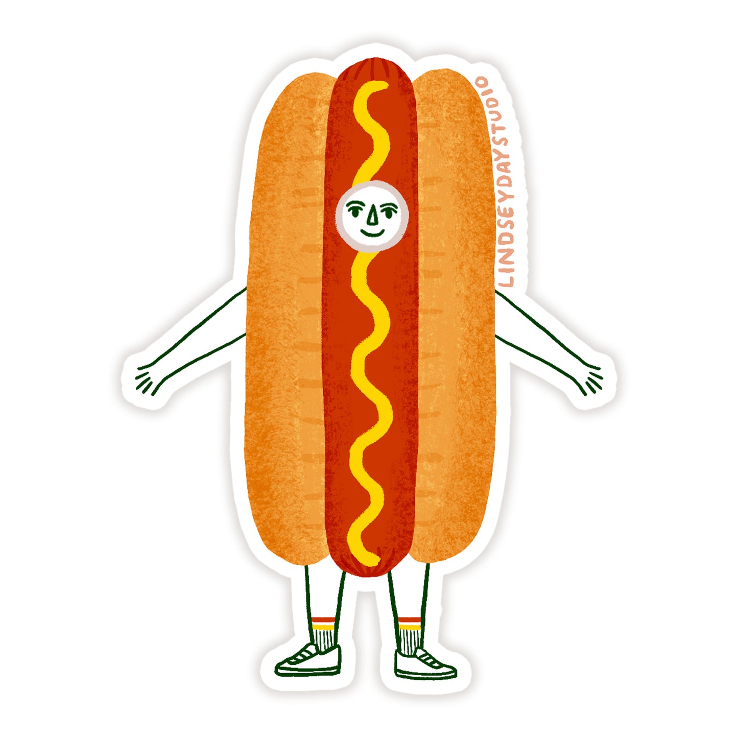Hannah the Hot Dog Sticker, 3 in.