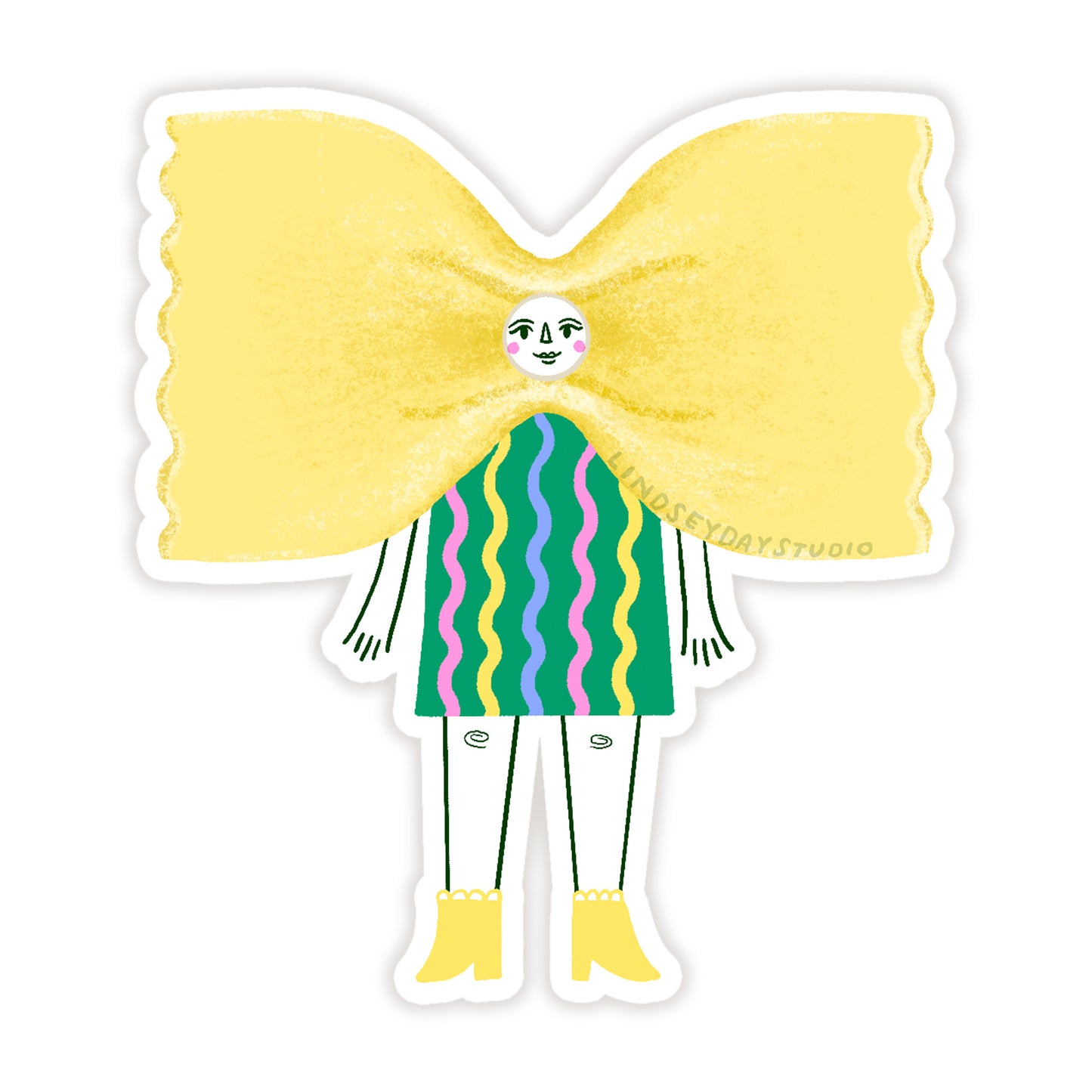 Penny Pasta Sticker, 3 in.