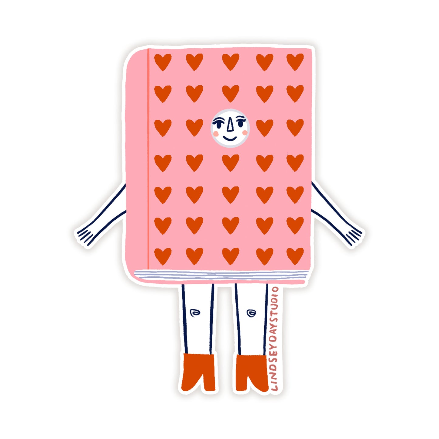 Romance Book Friend Sticker, 3 in.