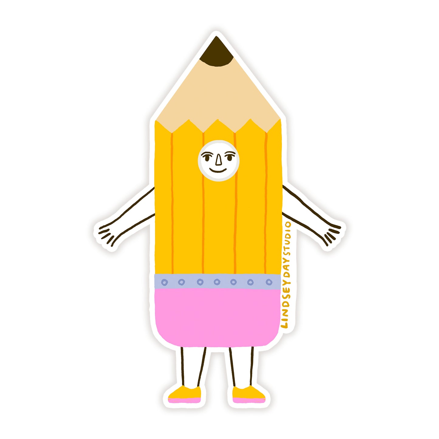 Pencil Friend Sticker, 3 in.