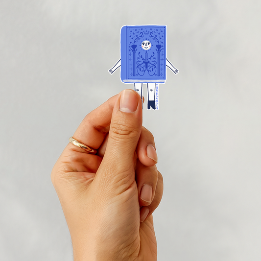 Fantasy Book Friend Sticker, 3 in.