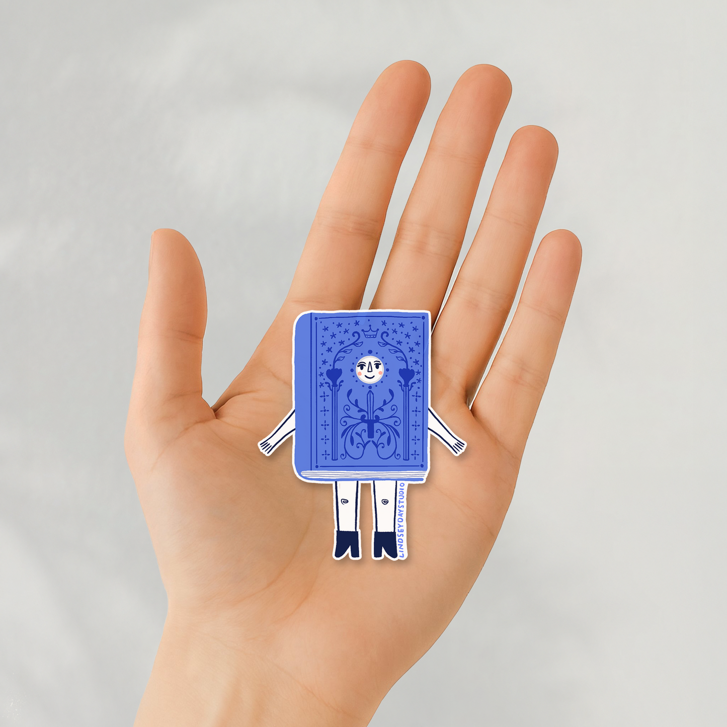 Fantasy Book Friend Sticker, 3 in.