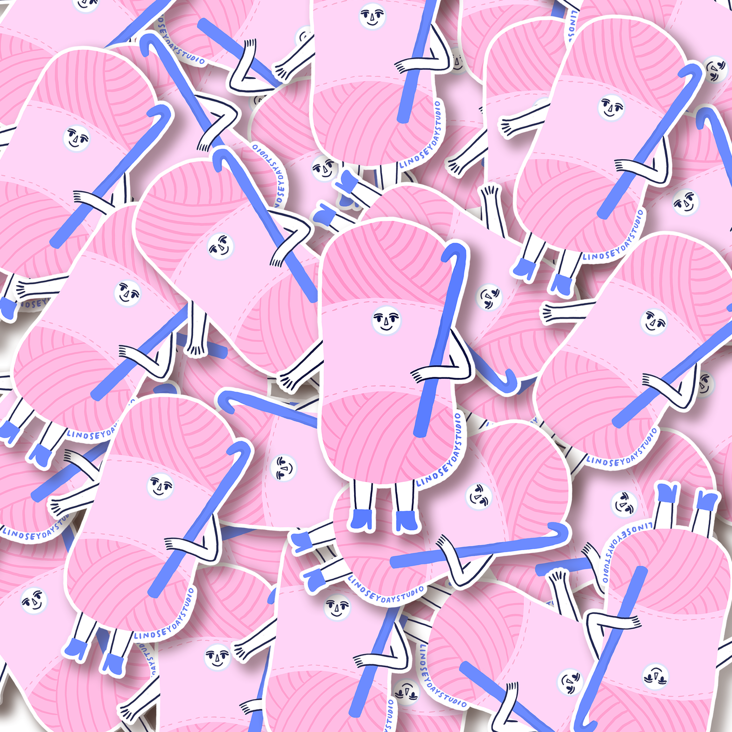 Crochet Friend Sticker, 3 in.