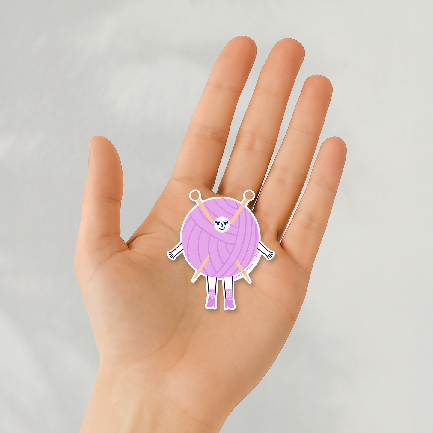 Knitting Friend Sticker, 3 in.