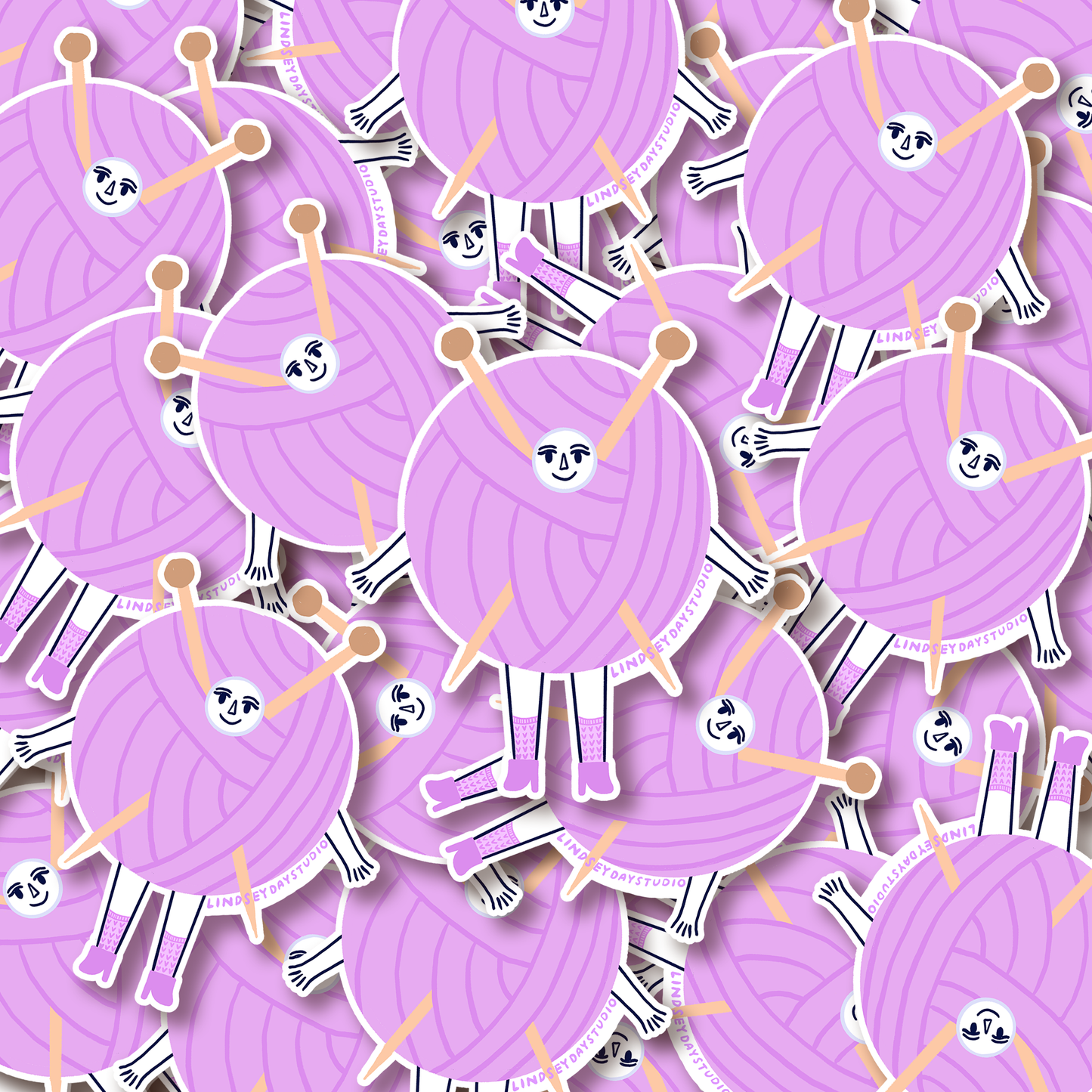 Knitting Friend Sticker, 3 in.