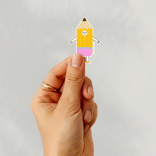 Pencil Friend Sticker, 3 in.