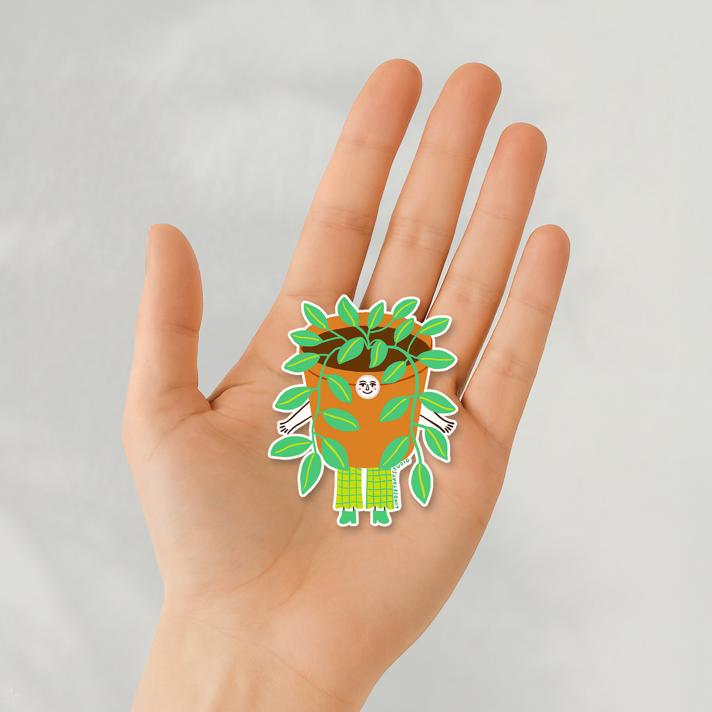 Plant Lady Sticker, 3 in.