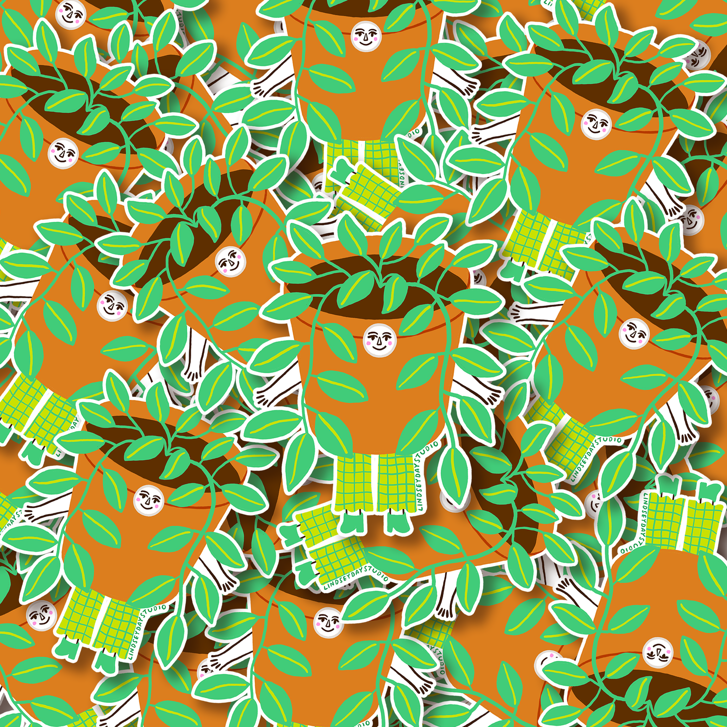 Plant Lady Sticker, 3 in.