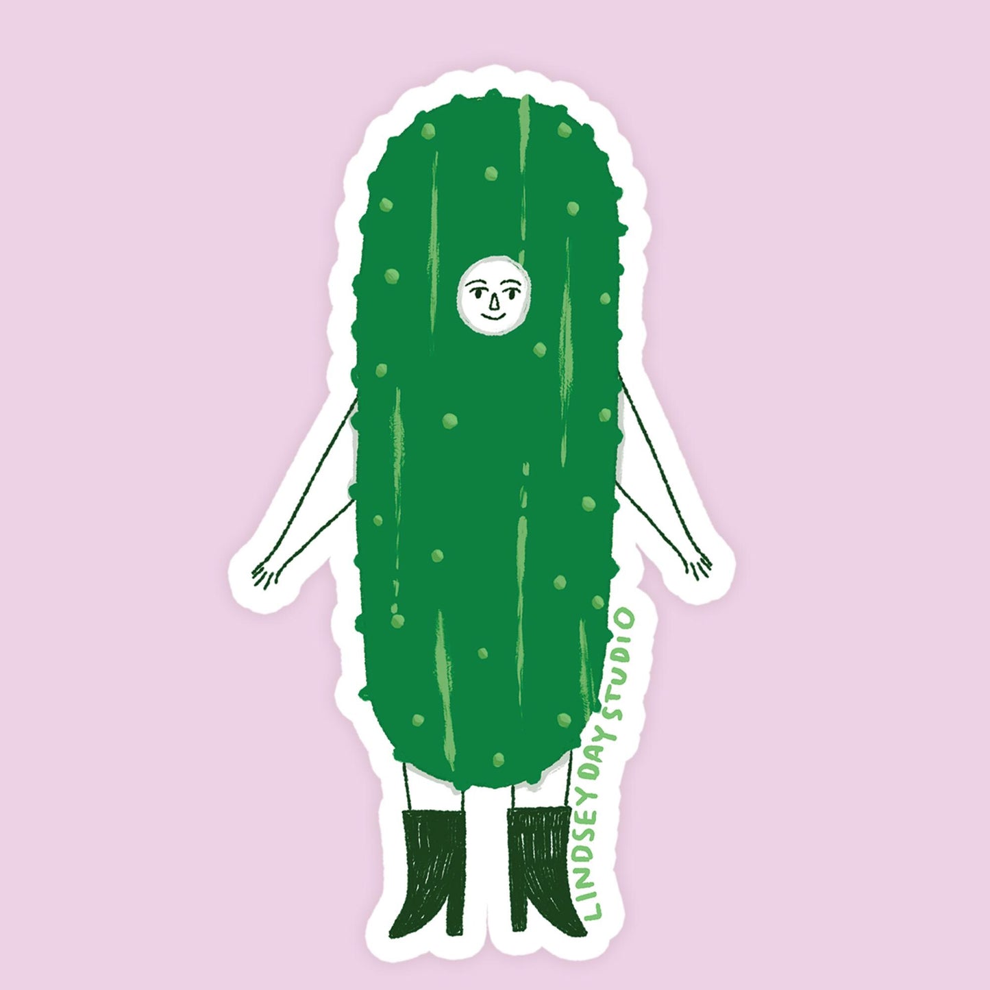 Pickle Girl Sticker, 3 in.