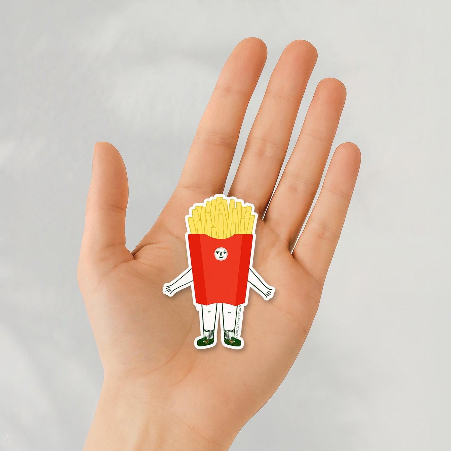 Frankie French Fries Sticker, 3 in.