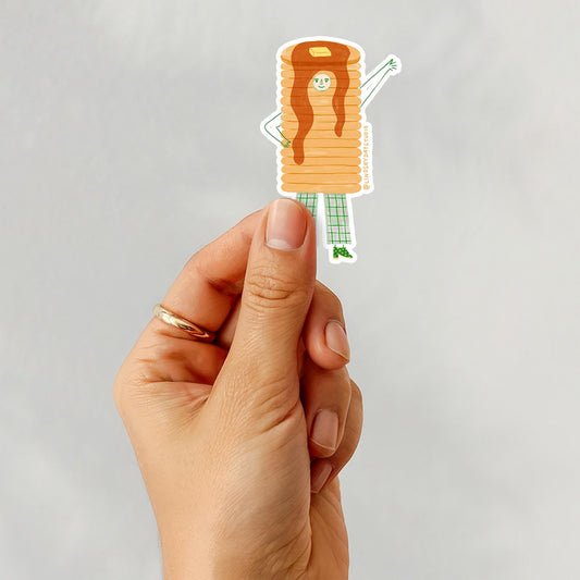 Sammy Shortstack Pancakes Sticker, 3 in.