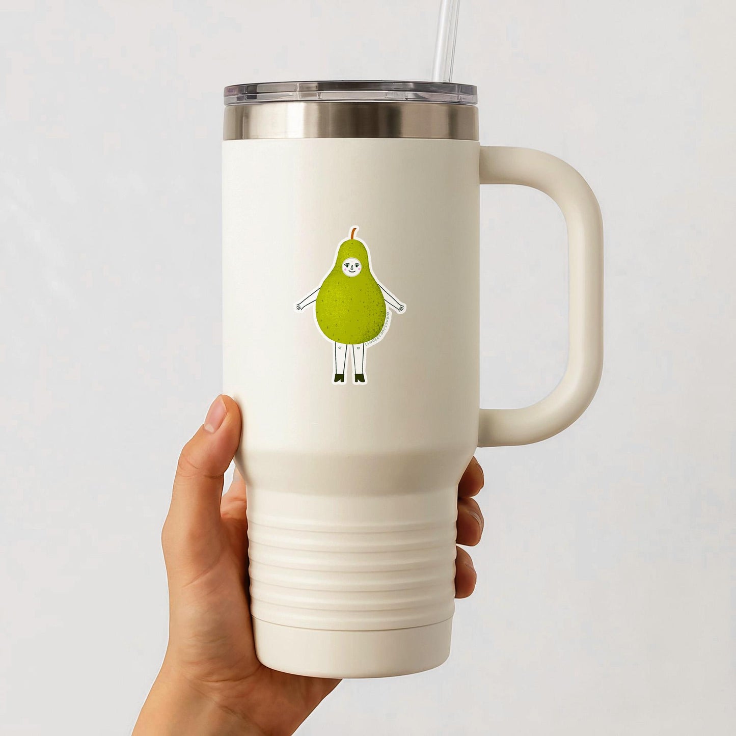 Paige the Pear Sticker, 3 in.