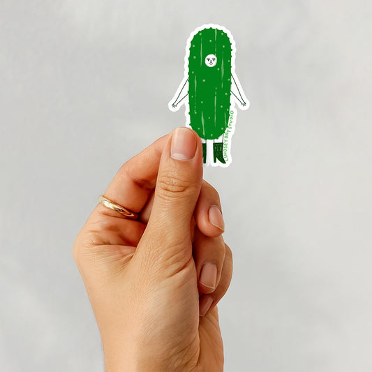 Pickle Girl Sticker, 3 in.