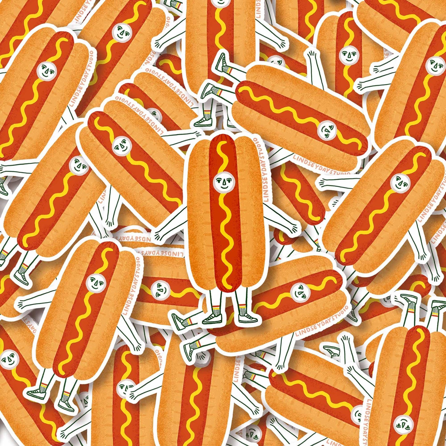 Hannah the Hot Dog Sticker, 3 in.