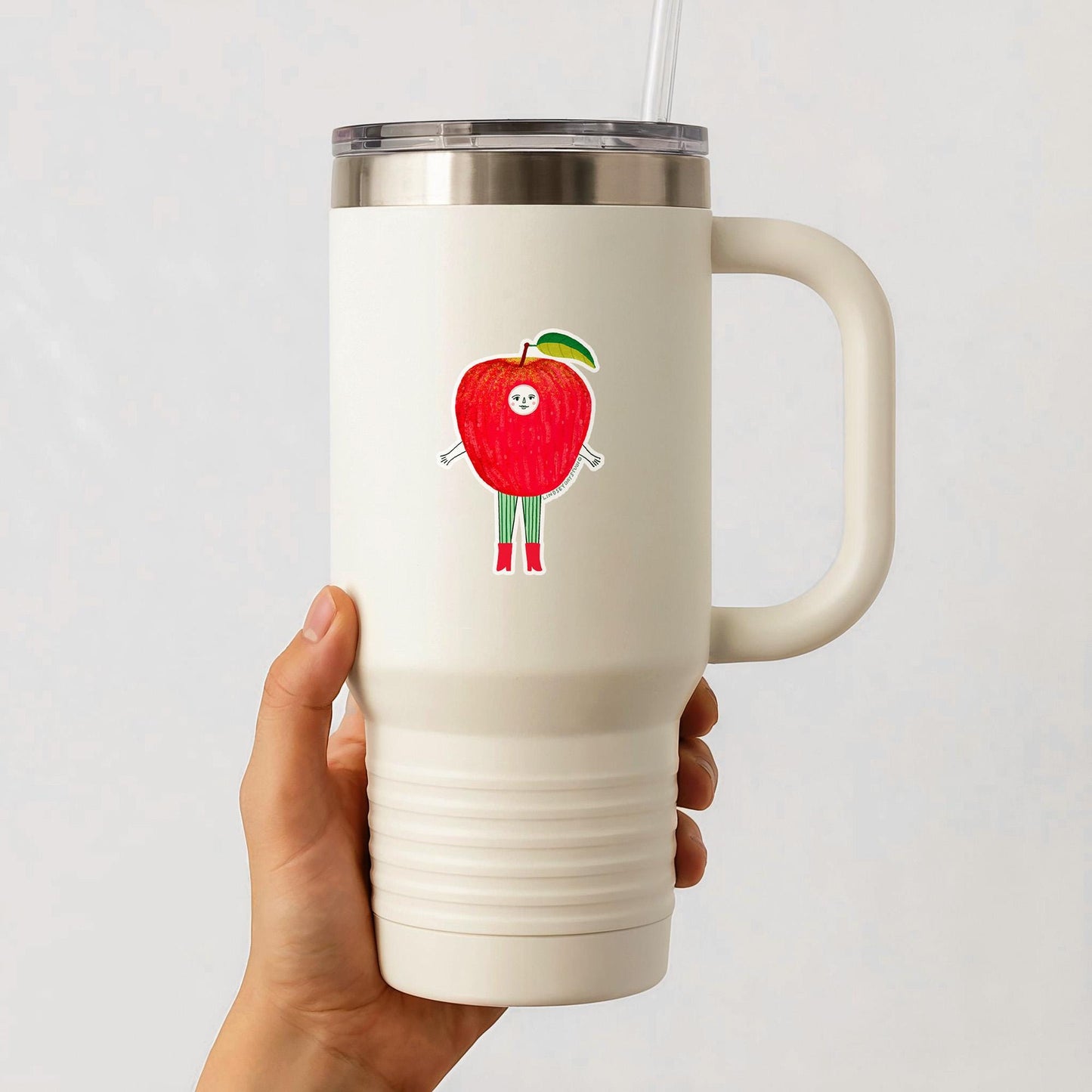 Allie the Apple Sticker, 3 in.