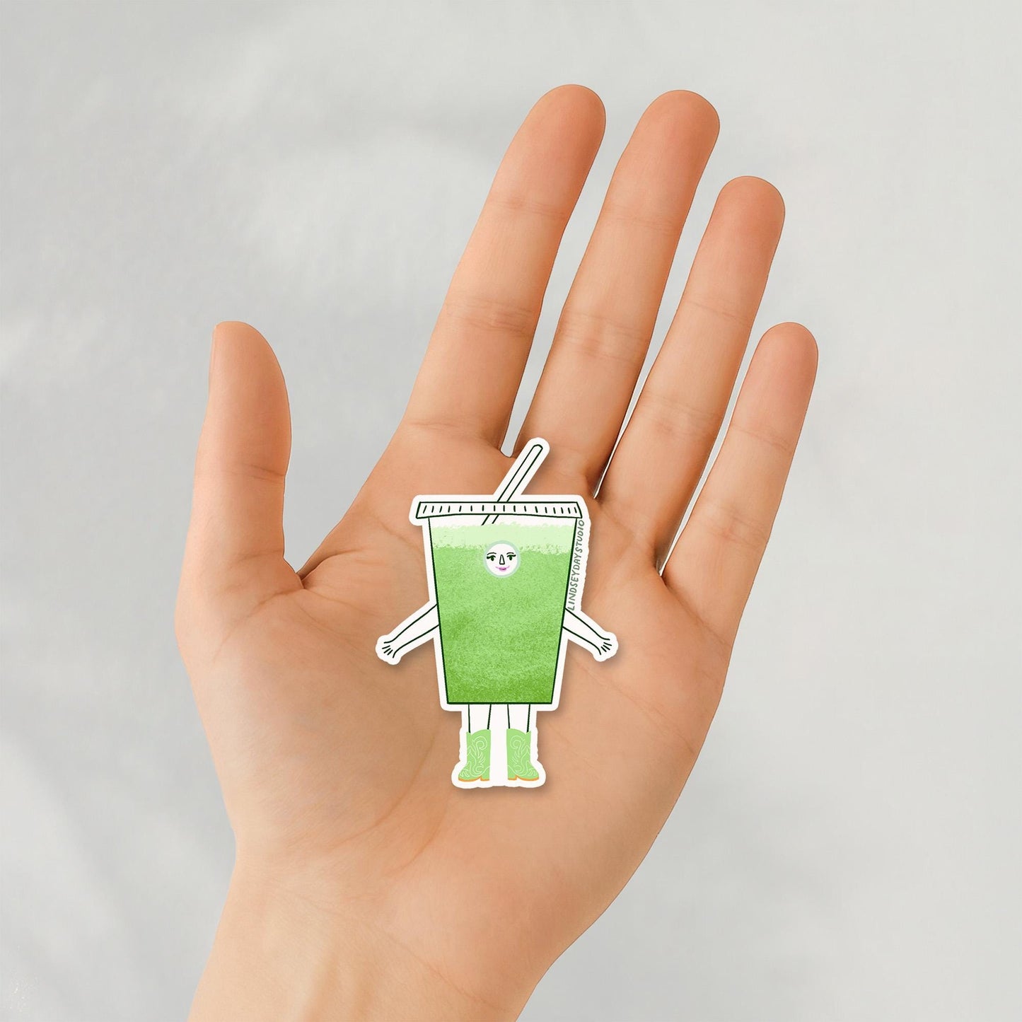 Molly Matcha Sticker, 3 in.