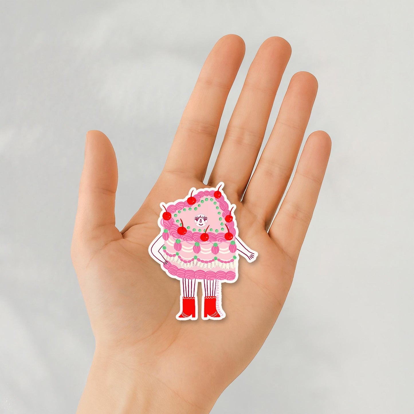 Camilla the Cake Sticker, 3 in.