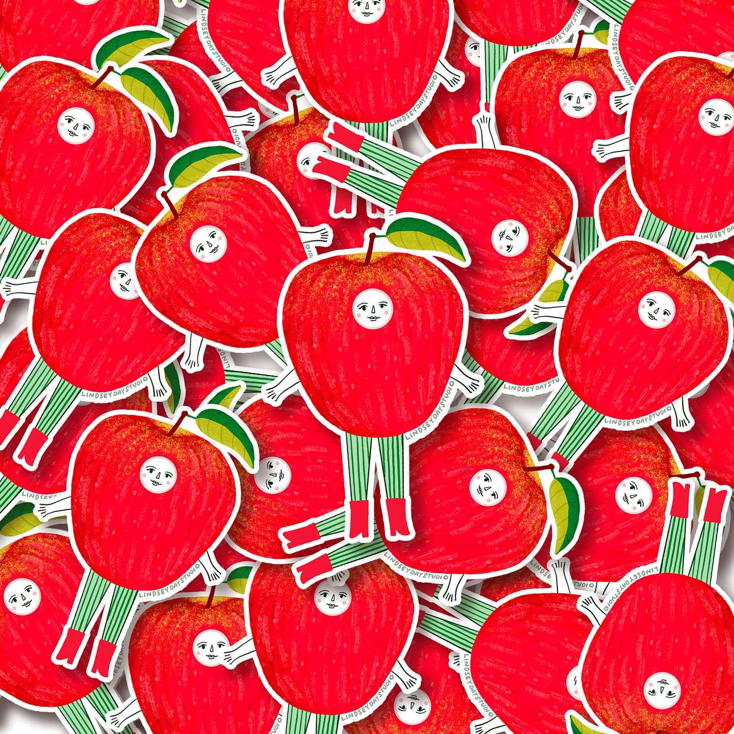 Allie the Apple Sticker, 3 in.