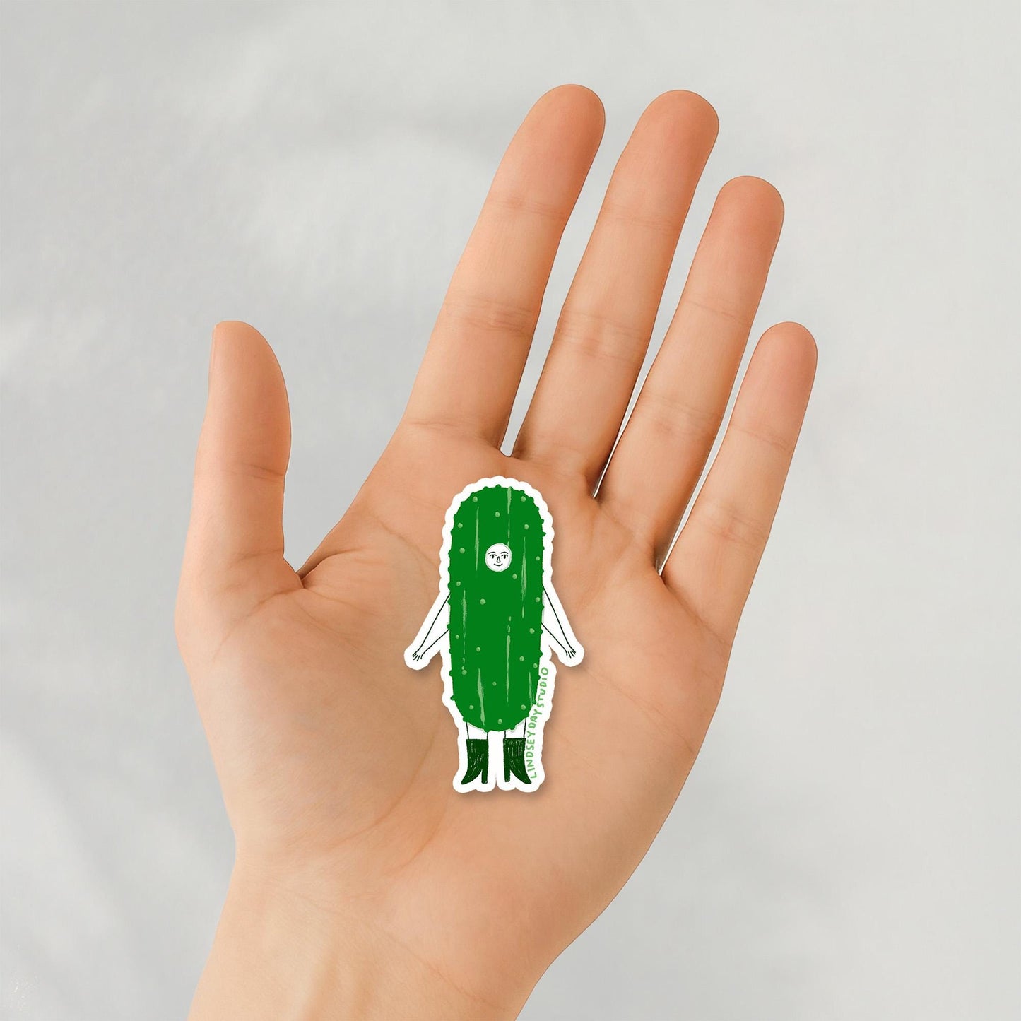Pickle Girl Sticker, 3 in.