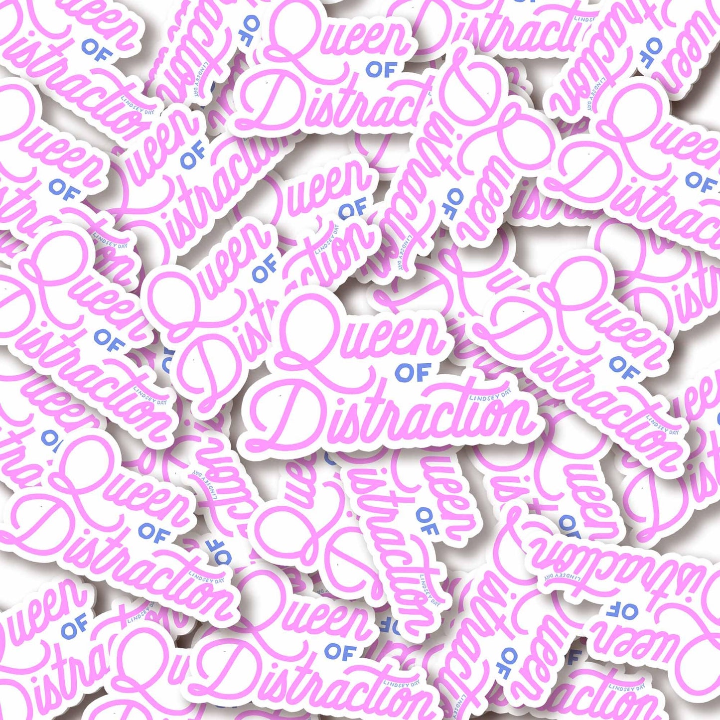 Queen of Distraction Sticker, 3 in.