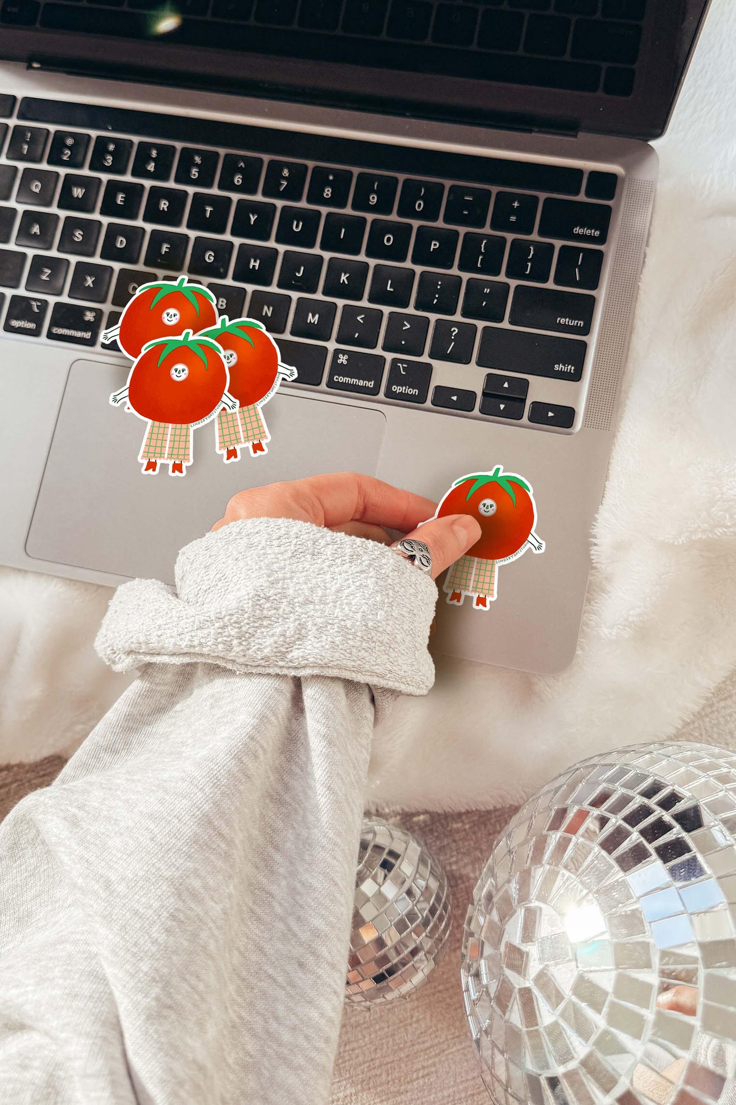 Tammy the Tomato Sticker, 3 in.