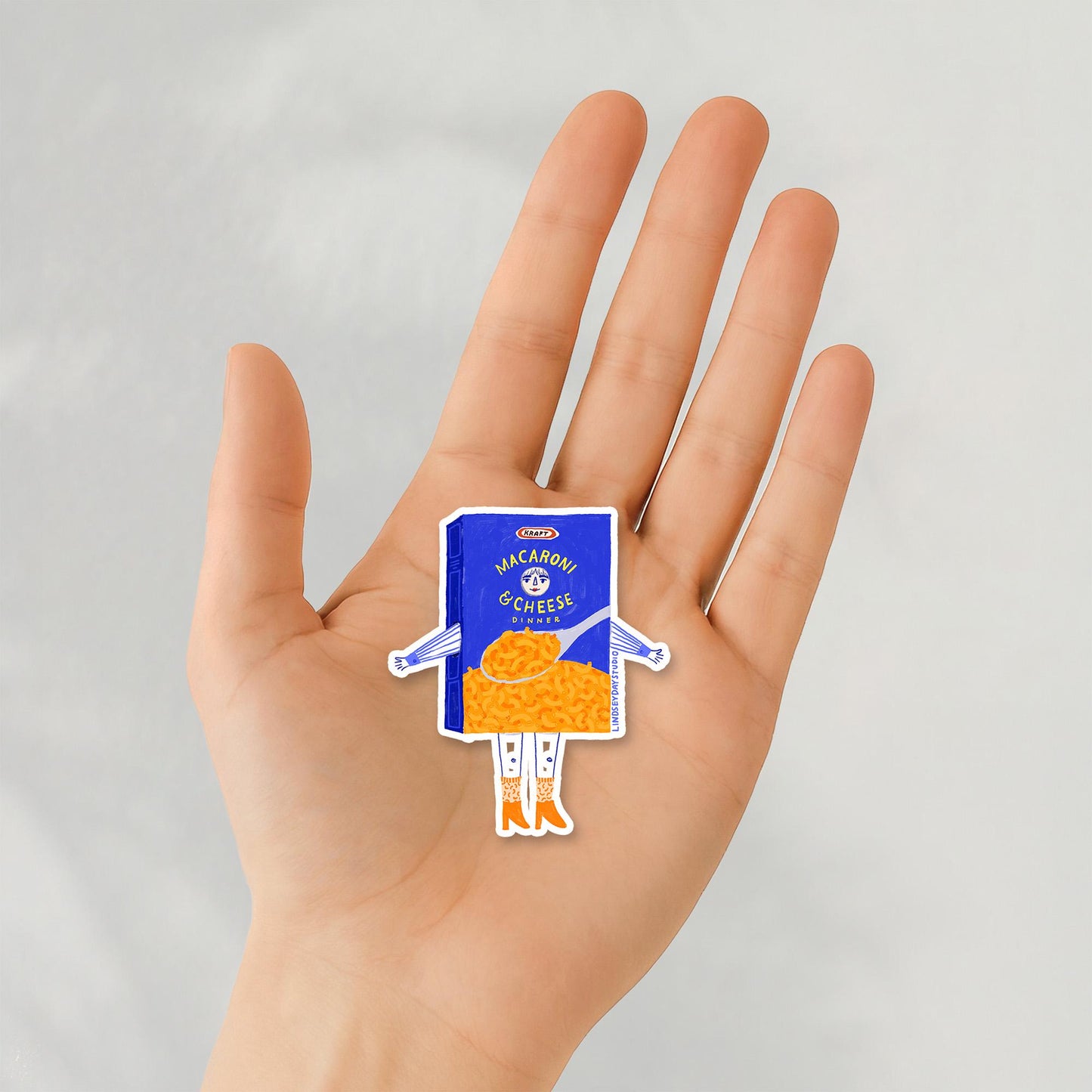 Maggie Mac n' Cheese Sticker, 3 in.