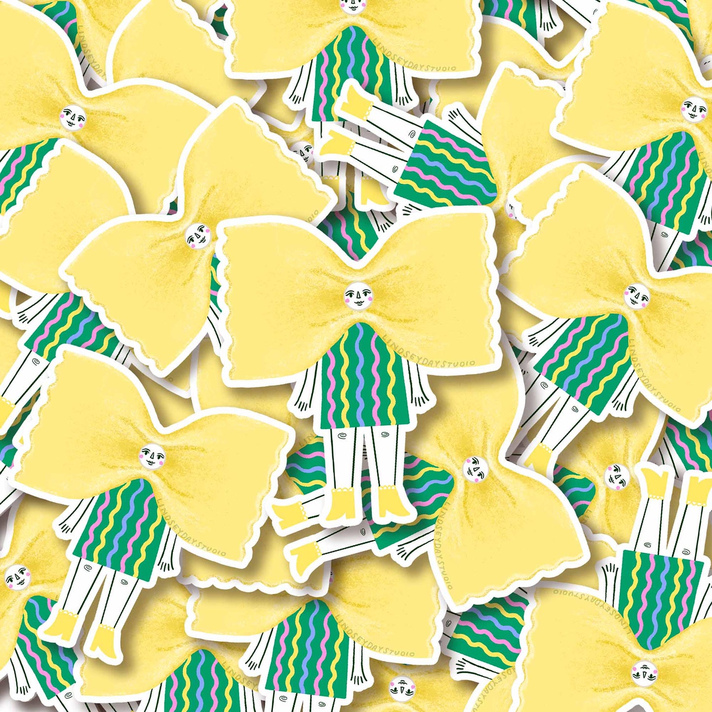 Penny Pasta Sticker, 3 in.