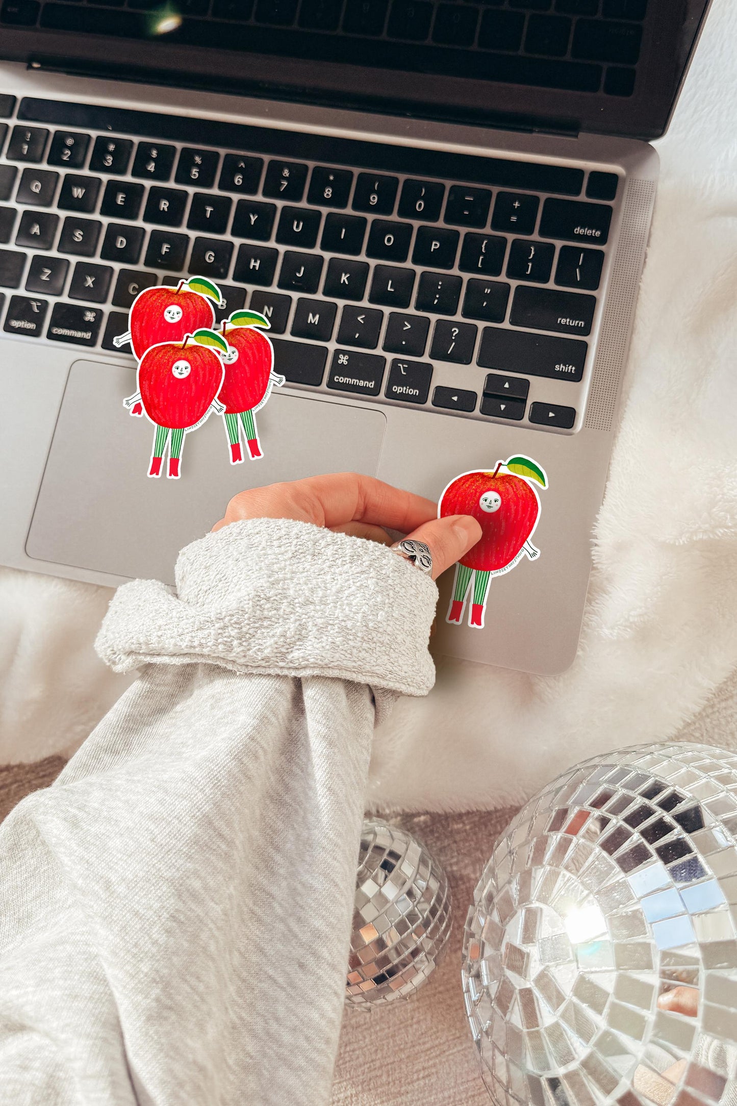 Allie the Apple Sticker, 3 in.
