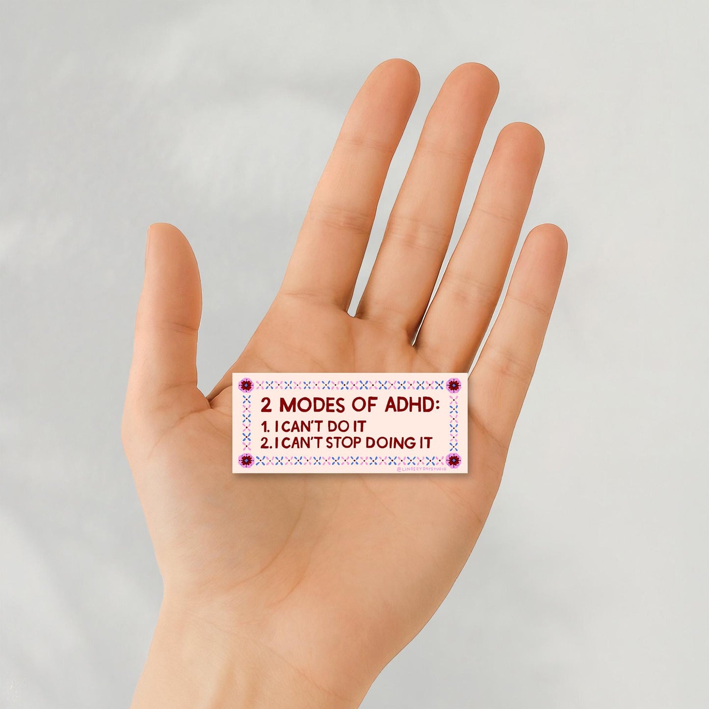 2 Modes of ADHD Sticker, 3 in.