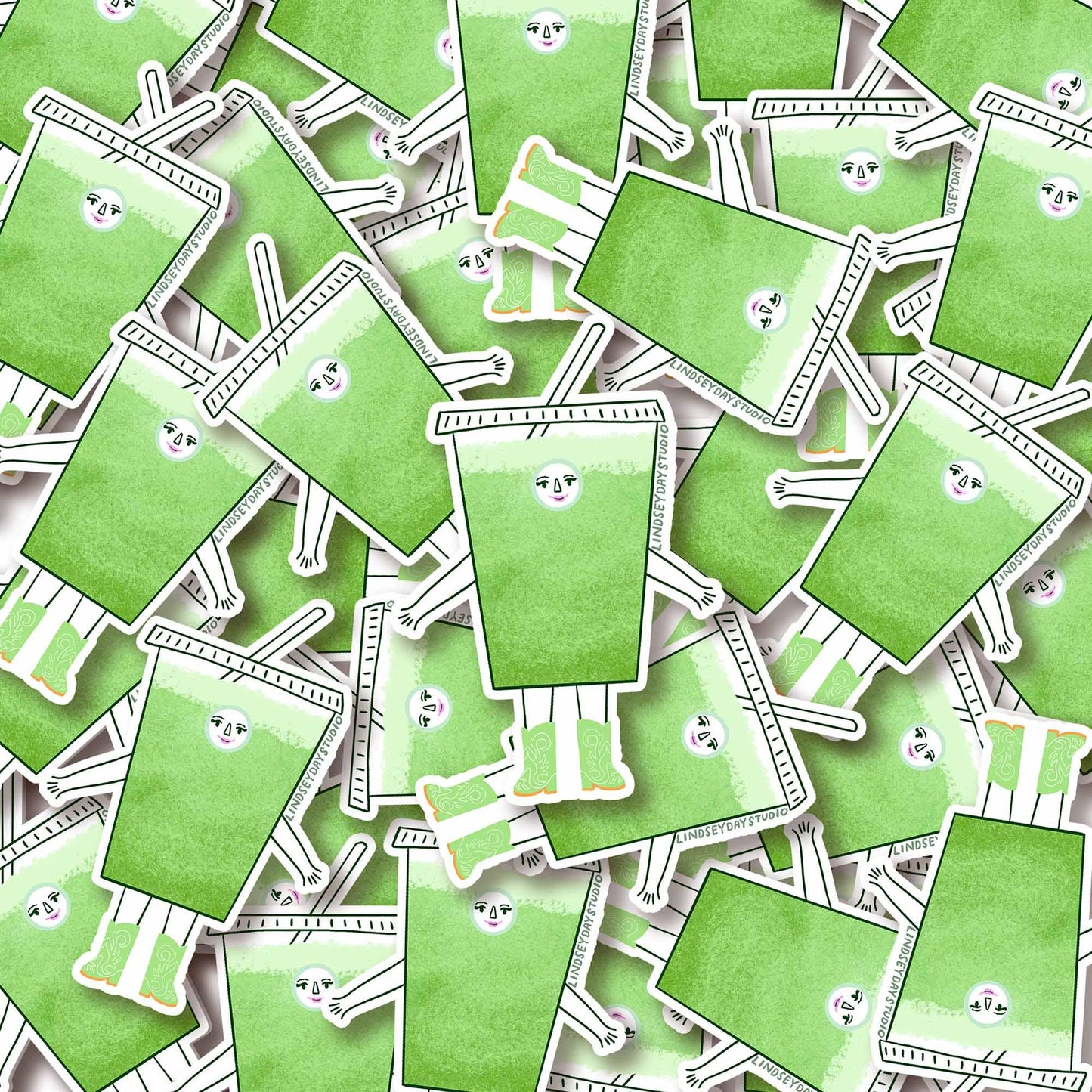 Molly Matcha Sticker, 3 in.