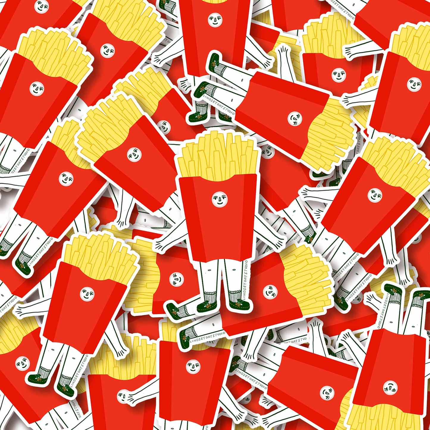Frankie French Fries Sticker, 3 in.