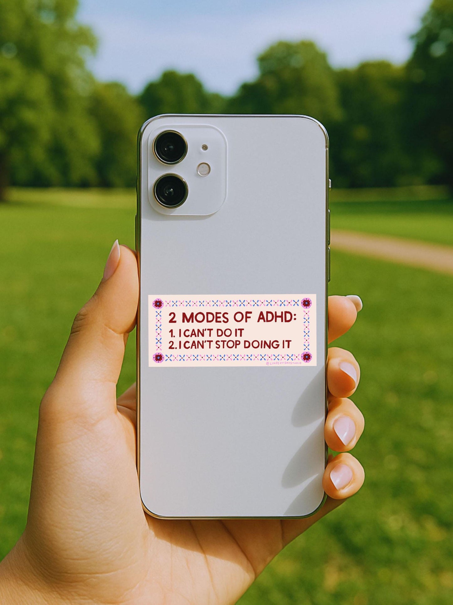 2 Modes of ADHD Sticker, 3 in.