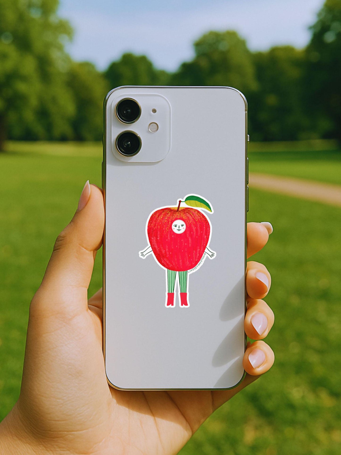 Allie the Apple Sticker, 3 in.