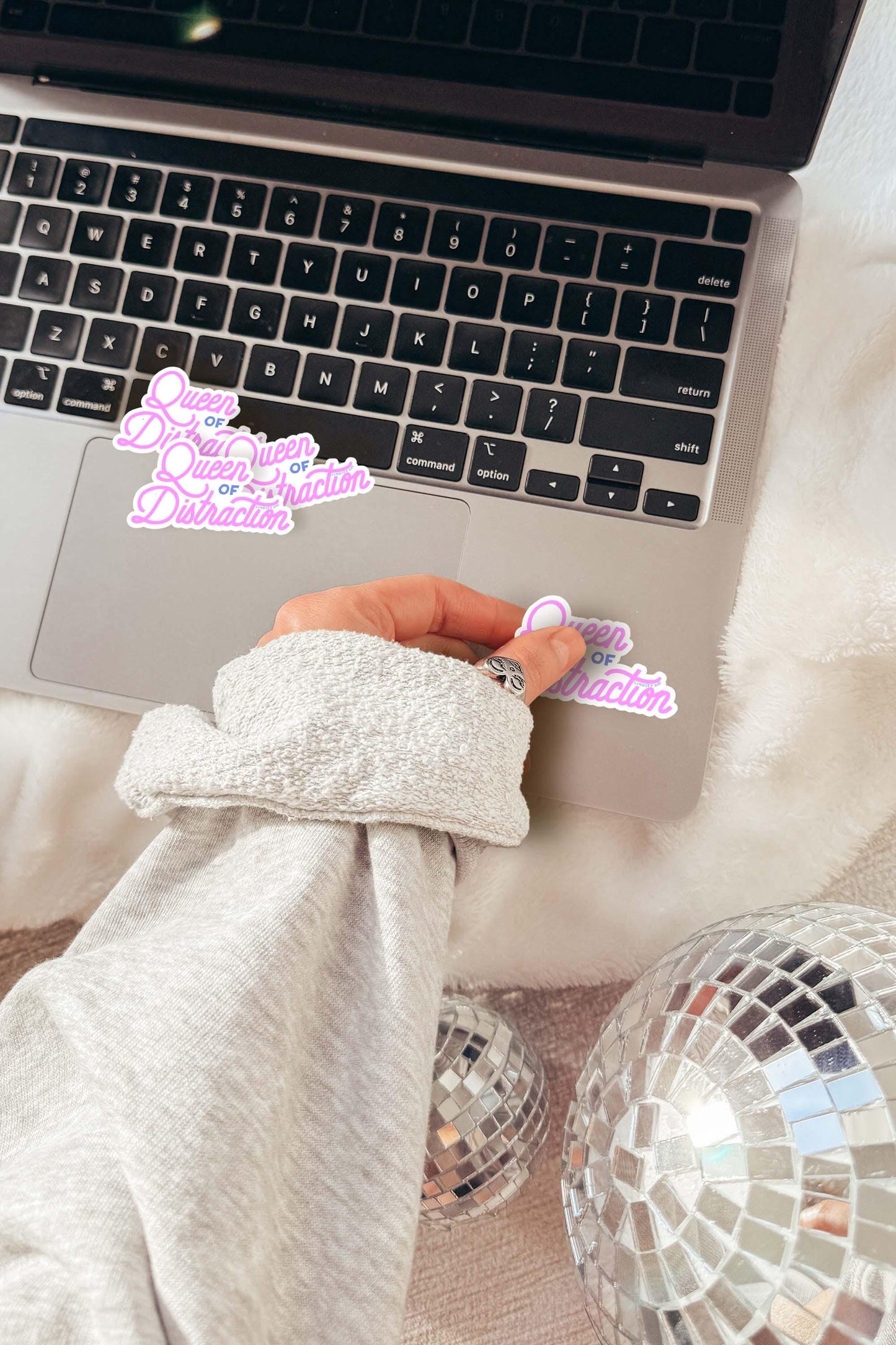 Queen of Distraction Sticker, 3 in.