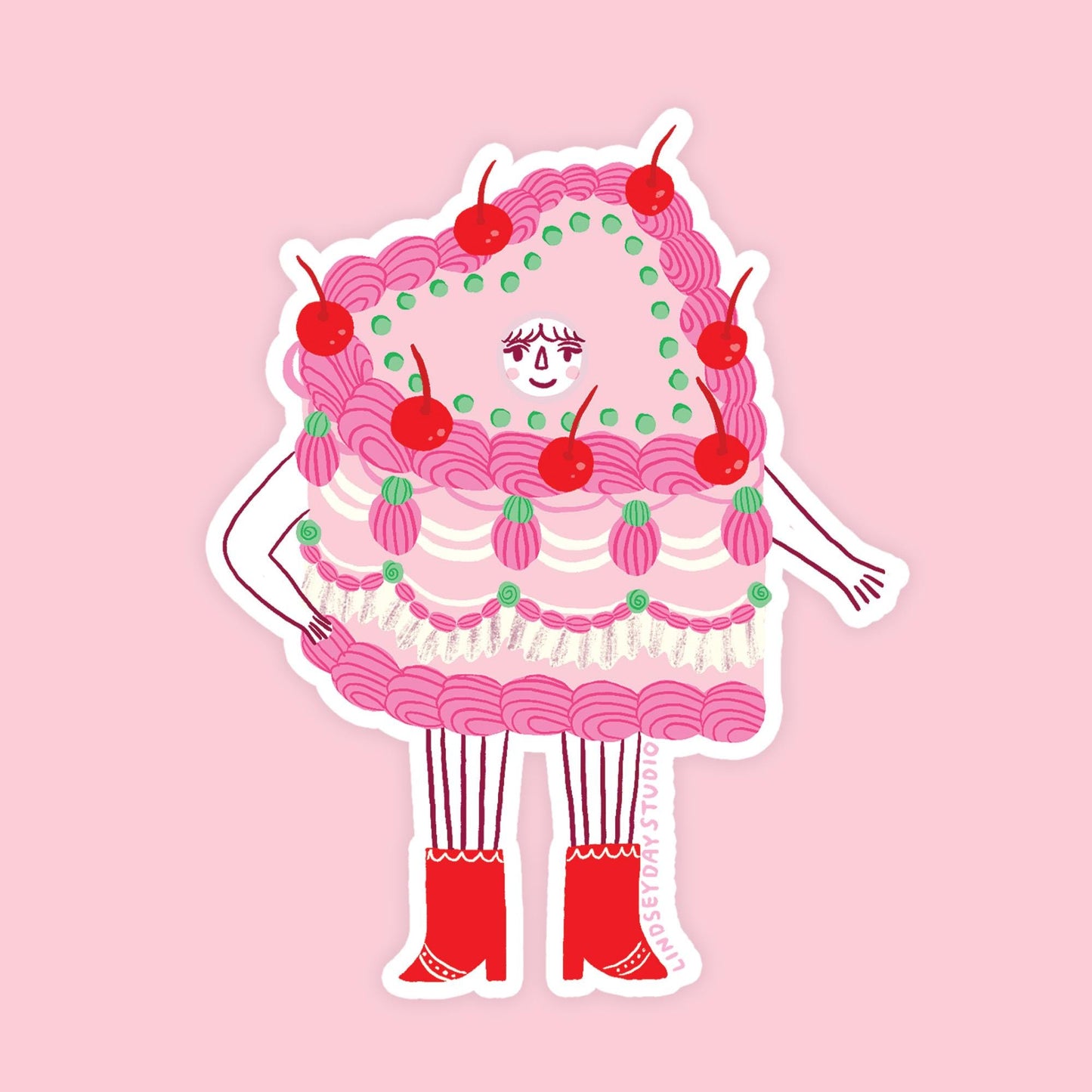 Camilla the Cake Sticker, 3 in.